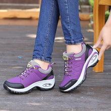 Load image into Gallery viewer, Women Running Air Cushion Athletic Sneakers Walking Breathable Sport Lace Up Hight Platform Casual Shoes Womens Mesh Sneakers Fashion Tennis Breathable Walking Gym Work Shoes