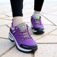Load image into Gallery viewer, Women Running Air Cushion Athletic Sneakers Walking Breathable Sport Lace Up Hight Platform Casual Shoes Womens Mesh Sneakers Fashion Tennis Breathable Walking Gym Work Shoes