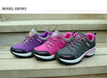 Load image into Gallery viewer, Women Running Air Cushion Athletic Sneakers Walking Breathable Sport Lace Up Hight Platform Casual Shoes Womens Mesh Sneakers Fashion Tennis Breathable Walking Gym Work Shoes