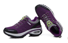 Load image into Gallery viewer, Women Running Air Cushion Athletic Sneakers Walking Breathable Sport Lace Up Hight Platform Casual Shoes Womens Mesh Sneakers Fashion Tennis Breathable Walking Gym Work Shoes