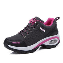 Load image into Gallery viewer, Women Running Air Cushion Athletic Sneakers Walking Breathable Sport Lace Up Hight Platform Casual Shoes Womens Mesh Sneakers Fashion Tennis Breathable Walking Gym Work Shoes