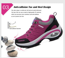 Load image into Gallery viewer, Women Running Air Cushion Athletic Sneakers Walking Breathable Sport Lace Up Hight Platform Casual Shoes Womens Mesh Sneakers Fashion Tennis Breathable Walking Gym Work Shoes