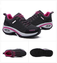 Load image into Gallery viewer, Women Running Air Cushion Athletic Sneakers Walking Breathable Sport Lace Up Hight Platform Casual Shoes Womens Mesh Sneakers Fashion Tennis Breathable Walking Gym Work Shoes