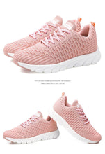 Load image into Gallery viewer, Women Running Sneakers Breathable Women Flat Shoes Lightweight Casual Lace-up Casual Light Sneaker Outdoor Breathable Mesh Fashion Sports Womens Sneakers