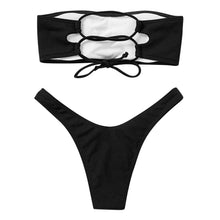 Load image into Gallery viewer, Women's Bikini High Waist Tummy Control Two Piece Swimsuit Swimwear Girl Beach Bathing Suit Woman Fashion Swimwear Padded High Waist Cheeky Bathing Suit
