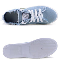Load image into Gallery viewer, Women's Canvas Breathable Classic Summer Sneakers Lace-Up Shoes Casual Outdoor Men Sneakers Womens Canvas Sneakers Low Top Tennis White Shoes