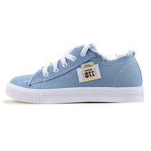Load image into Gallery viewer, Women's Canvas Breathable Classic Summer Sneakers Lace-Up Shoes Casual Outdoor Men Sneakers Womens Canvas Sneakers Low Top Tennis White Shoes