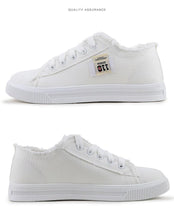 Load image into Gallery viewer, Women's Canvas Breathable Classic Summer Sneakers Lace-Up Shoes Casual Outdoor Men Sneakers Womens Canvas Sneakers Low Top Tennis White Shoes