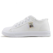 Load image into Gallery viewer, Women's Canvas Breathable Classic Summer Sneakers Lace-Up Shoes Casual Outdoor Men Sneakers Womens Canvas Sneakers Low Top Tennis White Shoes