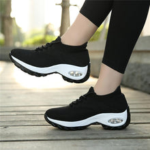 Load image into Gallery viewer, Women's Casual Chunky Sneakers Platform Walking Shoes Fashion Knited Casual Walking Shoes Sock Sneakers Slip On Mesh Air Cushion Comfortable Easy Shoes