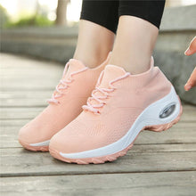 Load image into Gallery viewer, Women's Casual Chunky Sneakers Platform Walking Shoes Fashion Knited Casual Walking Shoes Sock Sneakers Slip On Mesh Air Cushion Comfortable Easy Shoes