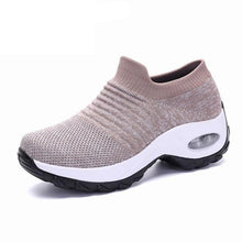 Load image into Gallery viewer, Women's Casual Chunky Sneakers Platform Walking Shoes Fashion Knited Casual Walking Shoes Sock Sneakers Slip On Mesh Air Cushion Comfortable Easy Shoes
