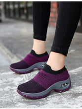 Load image into Gallery viewer, Women's Casual Chunky Sneakers Platform Walking Shoes Fashion Knited Casual Walking Shoes Sock Sneakers Slip On Mesh Air Cushion Comfortable Easy Shoes