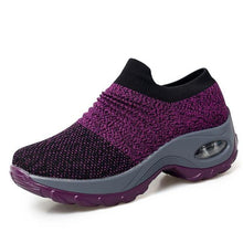 Load image into Gallery viewer, Women's Casual Chunky Sneakers Platform Walking Shoes Fashion Knited Casual Walking Shoes Sock Sneakers Slip On Mesh Air Cushion Comfortable Easy Shoes