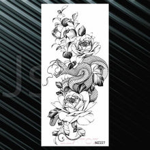 Load image into Gallery viewer, Women's Fashion Flower Temporary Tattoos Sticker Fake Rose Waterproof Large Realistic Black Colorful Flowers Tattoos