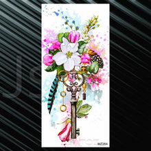 Load image into Gallery viewer, Women's Fashion Flower Temporary Tattoos Sticker Fake Rose Waterproof Large Realistic Black Colorful Flowers Tattoos