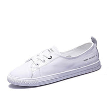 Load image into Gallery viewer, Women's Genuine Leather Sneakers Casual Fashionable Sports Shoes Vulcanized Woman Summer Flat Shoe Leather Women Lace Up Casual Shoes White Fashion Sneakers