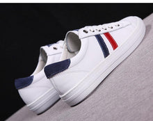 Load image into Gallery viewer, Women's Genuine Leather Sneakers Women Casual Fashionable Sports Shoes Vulcanized Woman White Flat White Sneakers Leather Casual Shoes White Tennis Sneakers