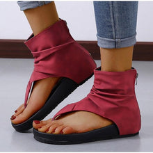 Load image into Gallery viewer, Women's Sandals Retro Ladies Flip Flops Clip Toe Vintage Black Boots Casual Fashion Summer Woman Clip Toe Vintage Boots Casual Tassel Rome Fashion Summer Comfortable Woman Shoes