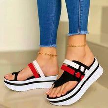 Load image into Gallery viewer, Women's Shoes New Platform Sandals Summer Clip Toe Casual Flip Flops Women Light Comfort Slides Platform Sandals Elastic Ankle Strap Platform Modern Sandals For Women