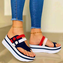 Load image into Gallery viewer, Women's Shoes New Platform Sandals Summer Clip Toe Casual Flip Flops Women Light Comfort Slides Platform Sandals Elastic Ankle Strap Platform Modern Sandals For Women