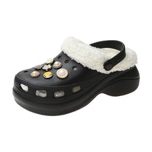 Load image into Gallery viewer, Women's Slippers Summer New Thick Soles Fashion Leather Shoes Flip Flops Women Clogs Winter Slippers Arch Support House Slippers Slip On Garden Shoes Warm Home Shoes