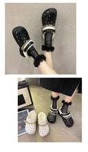 Load image into Gallery viewer, Women's Slippers Summer New Thick Soles Fashion Leather Shoes Flip Flops Women Clogs Winter Slippers Arch Support House Slippers Slip On Garden Shoes Warm Home Shoes