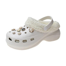 Load image into Gallery viewer, Women's Slippers Summer New Thick Soles Fashion Leather Shoes Flip Flops Women Clogs Winter Slippers Arch Support House Slippers Slip On Garden Shoes Warm Home Shoes