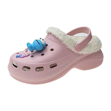 Load image into Gallery viewer, Women's Slippers Summer New Thick Soles Fashion Leather Shoes Flip Flops Women Clogs Winter Slippers Arch Support House Slippers Slip On Garden Shoes Warm Home Shoes