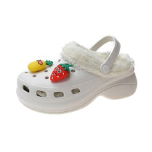 Load image into Gallery viewer, Women's Slippers Summer New Thick Soles Fashion Leather Shoes Flip Flops Women Clogs Winter Slippers Arch Support House Slippers Slip On Garden Shoes Warm Home Shoes