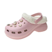 Load image into Gallery viewer, Women's Slippers Summer New Thick Soles Fashion Leather Shoes Flip Flops Women Clogs Winter Slippers Arch Support House Slippers Slip On Garden Shoes Warm Home Shoes