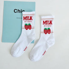 Load image into Gallery viewer, Women's Socks Combed Out Of Pure Cotton Colorful Cartoon Cute Funny Happy Kawaii Moon Strawberry Cactus Ankle Socks For Men And Women