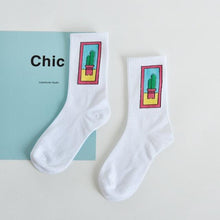 Load image into Gallery viewer, Women's Socks Combed Out Of Pure Cotton Colorful Cartoon Cute Funny Happy Kawaii Moon Strawberry Cactus Ankle Socks For Men And Women
