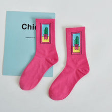 Load image into Gallery viewer, Women's Socks Combed Out Of Pure Cotton Colorful Cartoon Cute Funny Happy Kawaii Moon Strawberry Cactus Ankle Socks For Men And Women