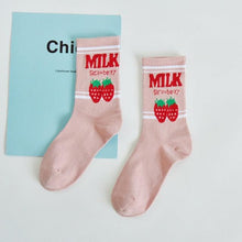 Load image into Gallery viewer, Women's Socks Combed Out Of Pure Cotton Colorful Cartoon Cute Funny Happy Kawaii Moon Strawberry Cactus Ankle Socks For Men And Women