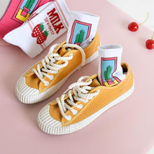 Load image into Gallery viewer, Women's Socks Combed Out Of Pure Cotton Colorful Cartoon Cute Funny Happy Kawaii Moon Strawberry Cactus Ankle Socks For Men And Women