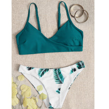Load image into Gallery viewer, Women's Swimsuit Bikini Swimwear Floral Random Print Bikini Set Push-Up Bikinis Swim Suit Female Beachwear Swim Women Swimsuits Halter Push Up Bikini Two Piece Bathing Suits For Women