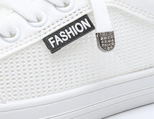 Load image into Gallery viewer, Women's White Casual Sneakers Spring Summer Breathable Flats Solid Color Mesh Shoes Fashion White Flat Sneakers Women Workout Tennis Walking Gym Fashion Sneakers