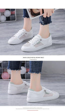 Load image into Gallery viewer, Women's White Casual Sneakers Spring Summer Breathable Flats Solid Color Mesh Shoes Fashion White Flat Sneakers Women Workout Tennis Walking Gym Fashion Sneakers