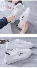 Load image into Gallery viewer, Women's White Casual Sneakers Spring Summer Breathable Flats Solid Color Mesh Shoes Fashion White Flat Sneakers Women Workout Tennis Walking Gym Fashion Sneakers