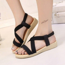 Load image into Gallery viewer, Women Sandals Breathable Comfort Walking Shoes Heels Summer Platform Sandal Casual Comfortable Sandals For Women Ankle Elastic Lightweight Soft Modern Beach Sandals