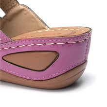 Load image into Gallery viewer, Women Sandals Fashion Shoes Summer Shoes With Heels Flip Flops Women Beach Casual Shoes Comfort Slip On Sandal Vintage Casual Summer Open Toe Low Heel Slipper Flat Shoes