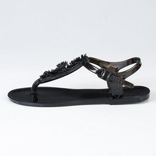 Load image into Gallery viewer, Women Sandals Flip Flops New Summer Fashion Beach Flower Breathable Non-Slip Flat Slides Casual Womens Flat Sandals T-strap Thong Summer Flip Flops Dressy Sandals
