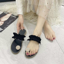 Load image into Gallery viewer, Women Sandals Slippers Flat Flip Flops String Bead Summer Fashion Woman Slides Elegant Pineapple Slides Flat Sandals Strappy Slides Sandals Open Toe Summer Beach Outdoor Shoes