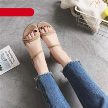 Load image into Gallery viewer, Women Sandals Summer Blue Shoes Flats Heel Flip Flip Flop Sandals Women Back Strap Flat Sandals Adjustable Casual Sandal With Open Toe Sandals