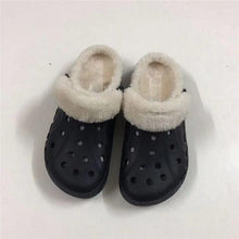 Load image into Gallery viewer, Women Sandals Winter Hole Slippers Outside Shoes For Women Slippers For Home Men's and Women's Classic Lined Clog Warm And Fuzzy Slippers Fur Lined Clogs Winter Garden Shoes Warm House Slippers