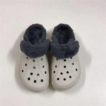 Load image into Gallery viewer, Women Sandals Winter Hole Slippers Outside Shoes For Women Slippers For Home Men's and Women's Classic Lined Clog Warm And Fuzzy Slippers Fur Lined Clogs Winter Garden Shoes Warm House Slippers