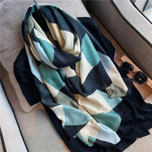 Load image into Gallery viewer, Women Scarf Leopard Print Cotton Large Size Scarfs For Winter Shawls Winter Warm Casual Wear For Women Lovely Floral Tassel Cotton ab Shawls Lady Silk Wraps Scarves