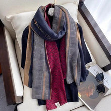 Load image into Gallery viewer, Women Scarf Leopard Print Cotton Large Size Scarfs For Winter Shawls Winter Warm Casual Wear For Women Lovely Floral Tassel Cotton ab Shawls Lady Silk Wraps Scarves