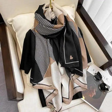 Load image into Gallery viewer, Women Scarf Leopard Print Cotton Large Size Scarfs For Winter Shawls Winter Warm Casual Wear For Women Lovely Floral Tassel Cotton ab Shawls Lady Silk Wraps Scarves